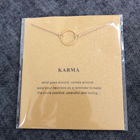 🌞14k gold dipped Karma Circle necklace 🌞 - Picture 2 of 3